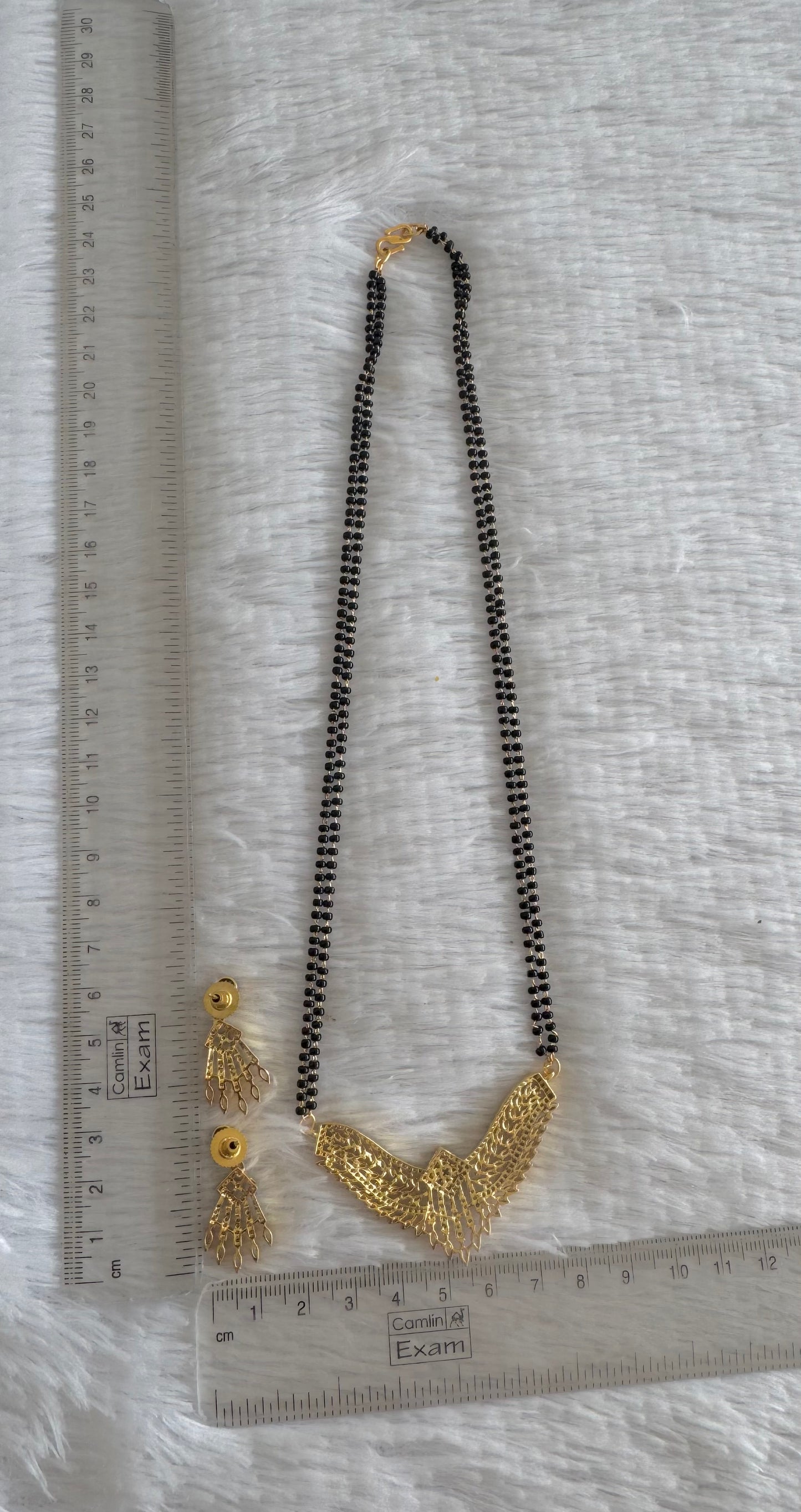 Two tone cz white stone 18 inches mangalsutra set dj-52067