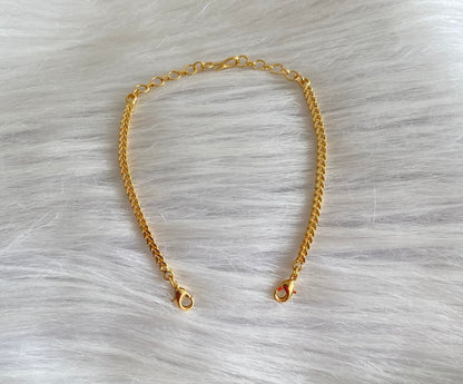 Gold tone necklace back chain dj-54274