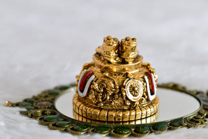 Antique gold tone thirumal padham dj-52327