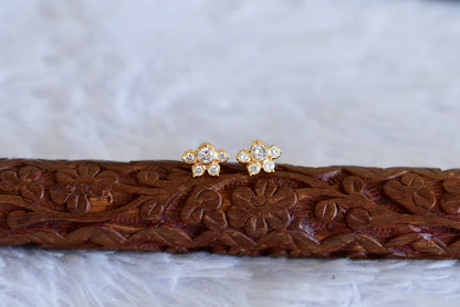 Gold tone AD white stone stud/earrings dj-52249