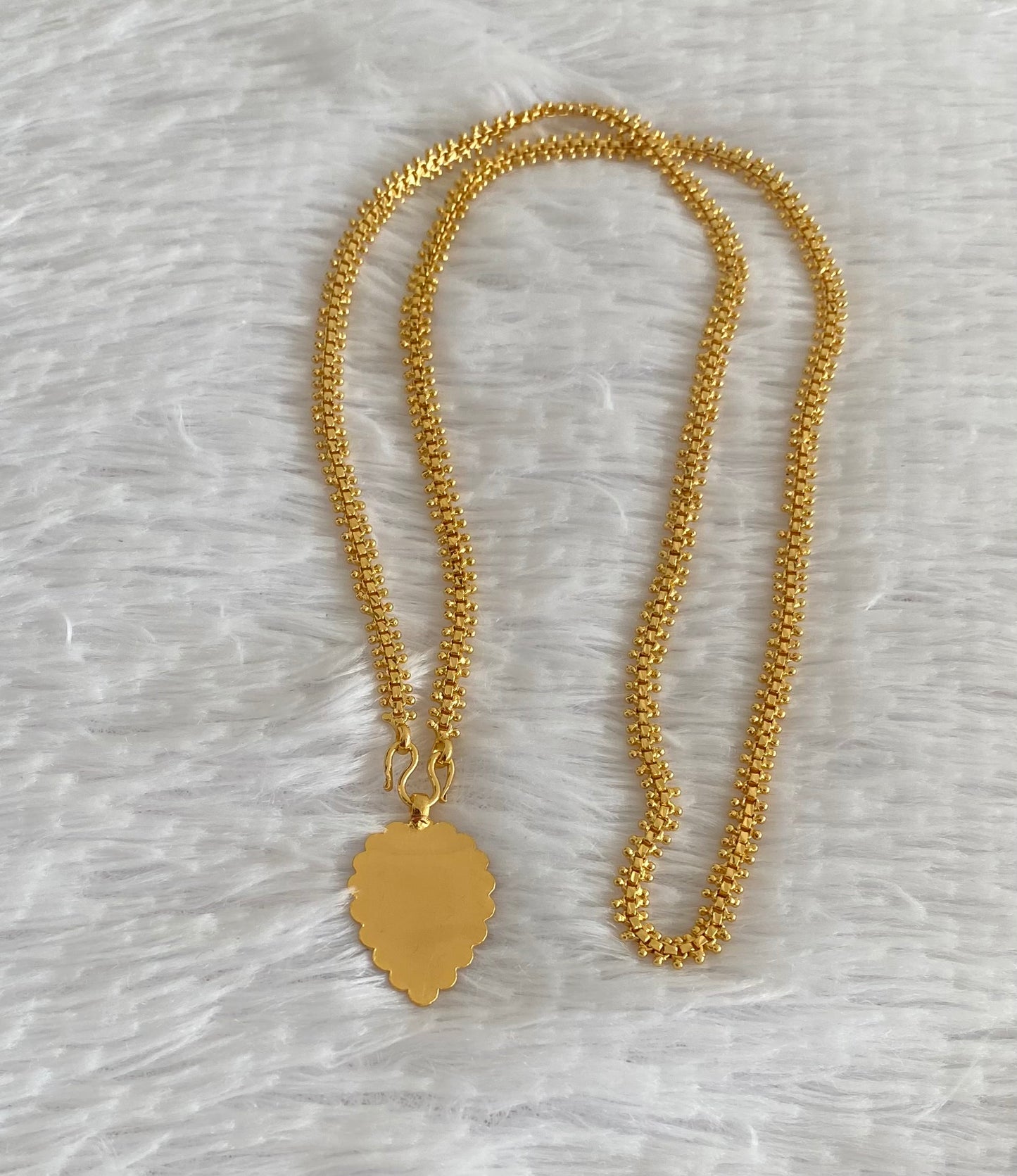 Gold tone 24 inches chain with om pendant dj-54379