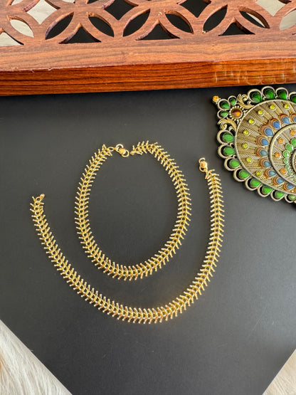 Gold tone 10.5 inches anklets dj-51305