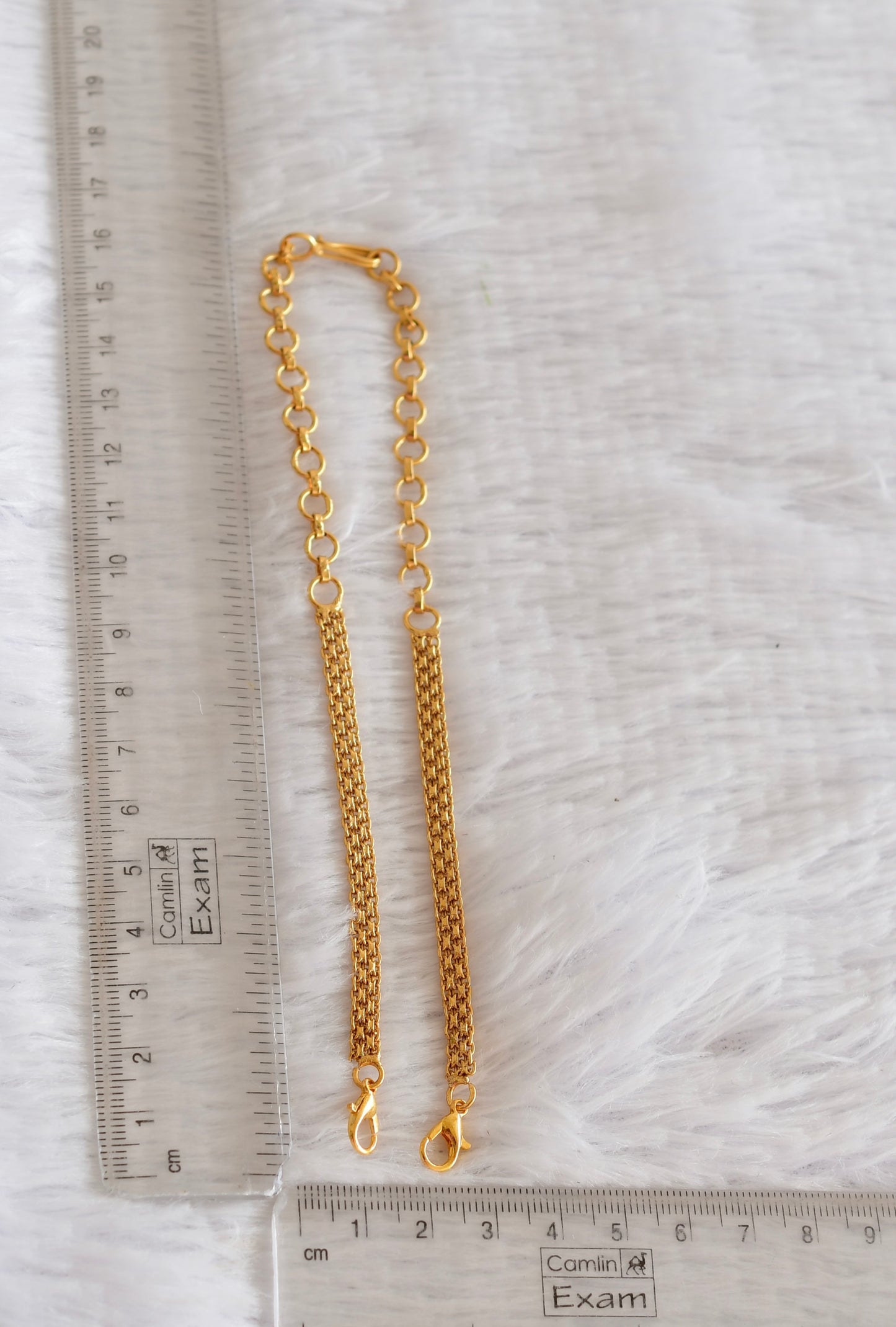 Antique gold tone necklace back chain dj-52429