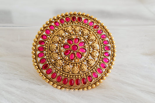 Antique gold tone kemp round hair jewel(rakodi)dj-53614