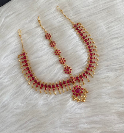 Antique gold tone Kemp Bridal Maang Tikka -dj13775