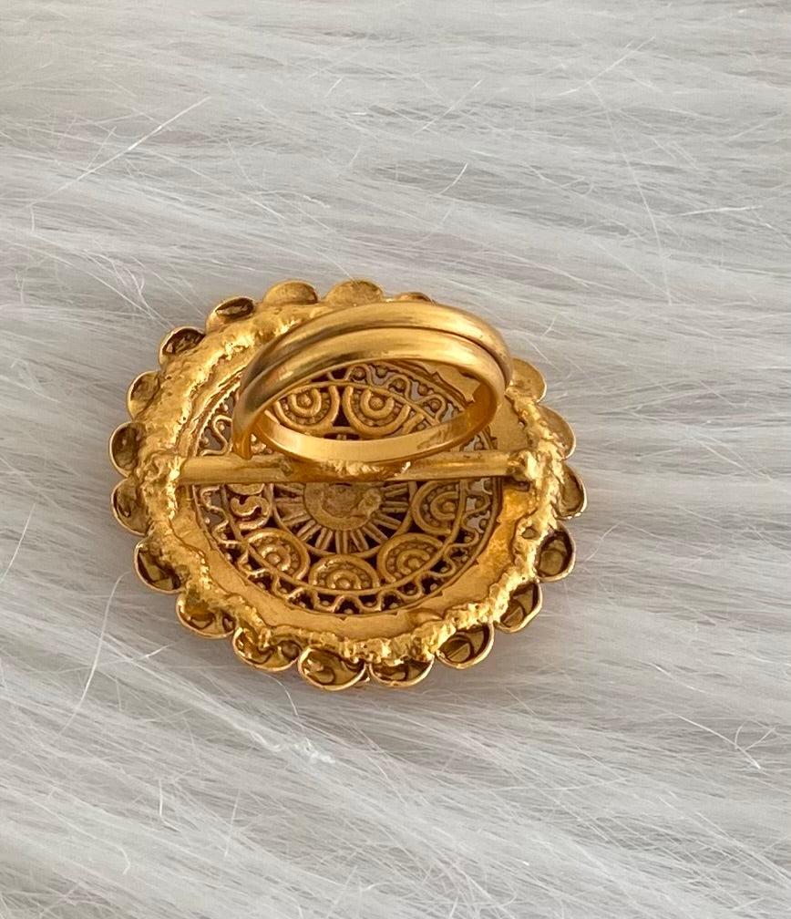 Matte finish mango krishna finger ring dj-54326