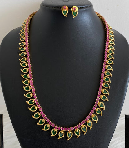 Matte finish ruby-green mango haar set dj-54079
