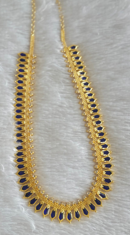 Gold tone blue kerala style nagapadam haar dj-51622
