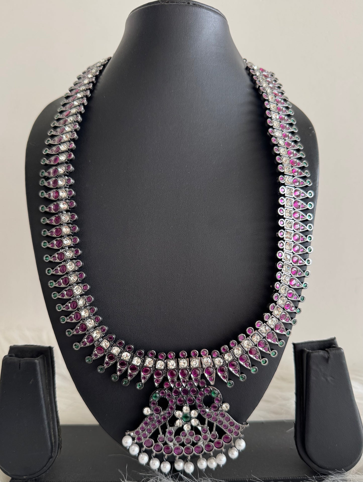 Black finish precious kemp pearl peacock pendant haar Dj-51167