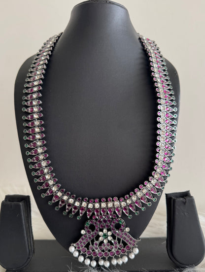 Black finish precious kemp pearl peacock pendant haar Dj-51167