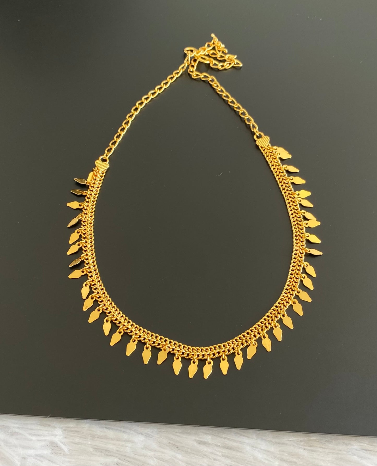 Gold tone kerala traditional elakka necklace dj-52765