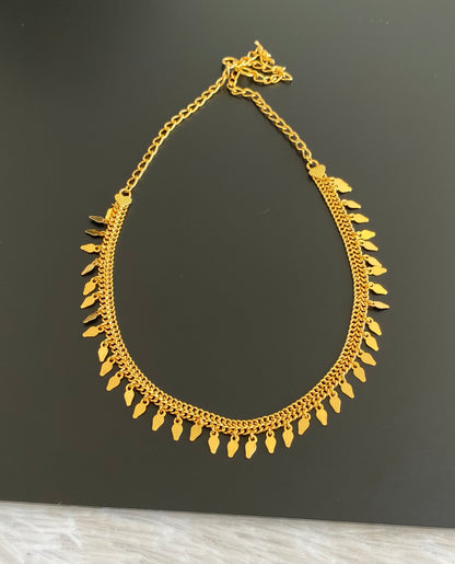 Gold tone kerala traditional elakka necklace dj-52765