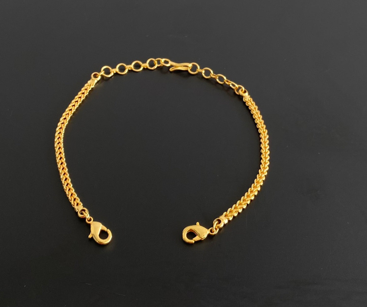 Gold tone necklace back chain dj-54274