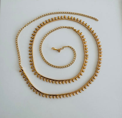 Antique gold tone mango hip/waist chain dj-51382
