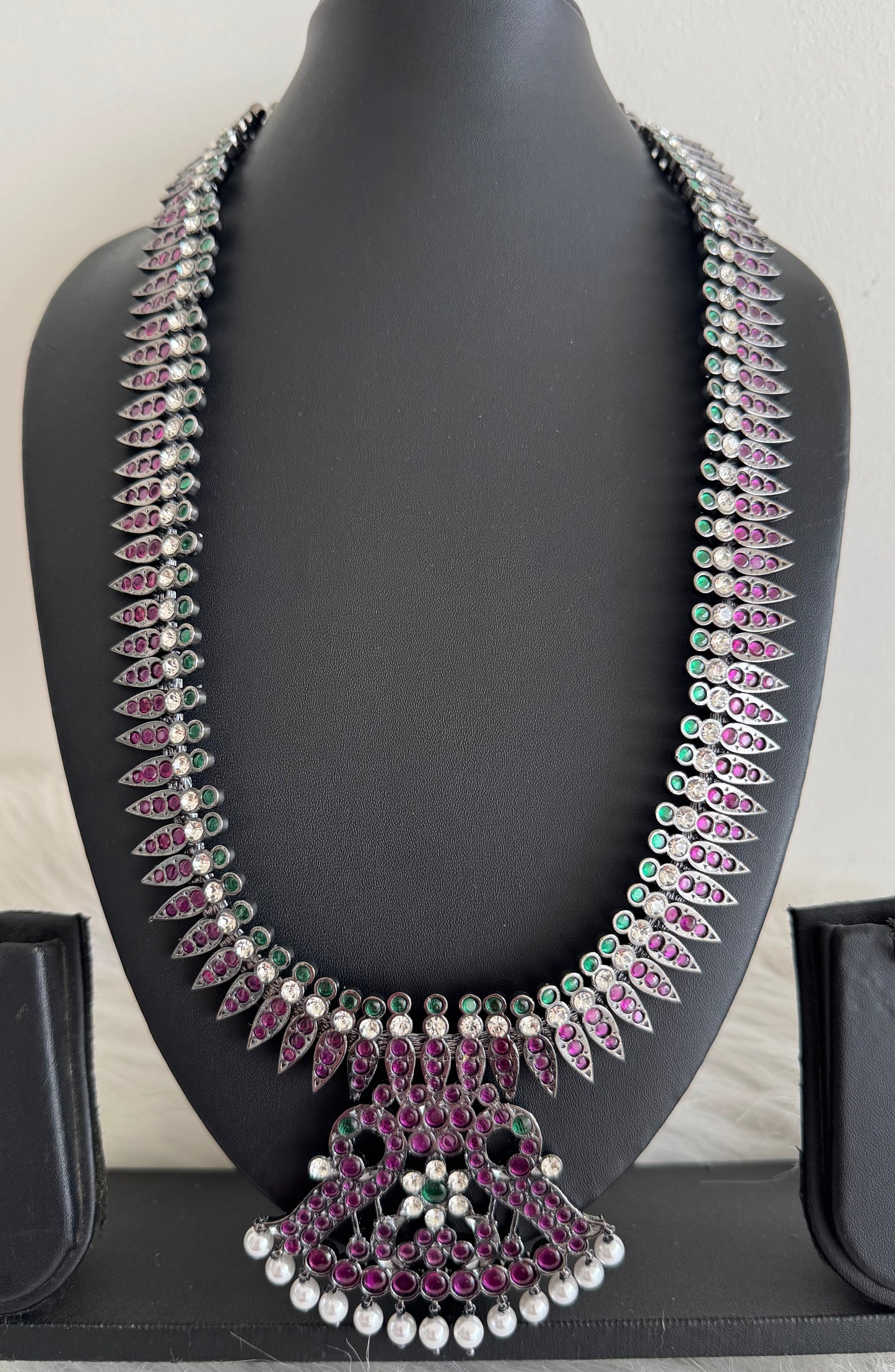 Black finish precious kemp pearl mulla mottu haar Dj-51166