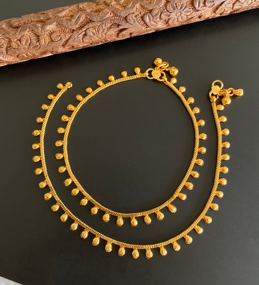Antique gold tone anklets set dj-53195