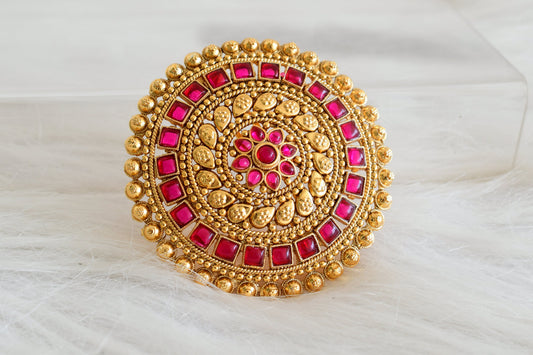 Antique gold tone kemp round hair jewel (rakodi) dj-53634