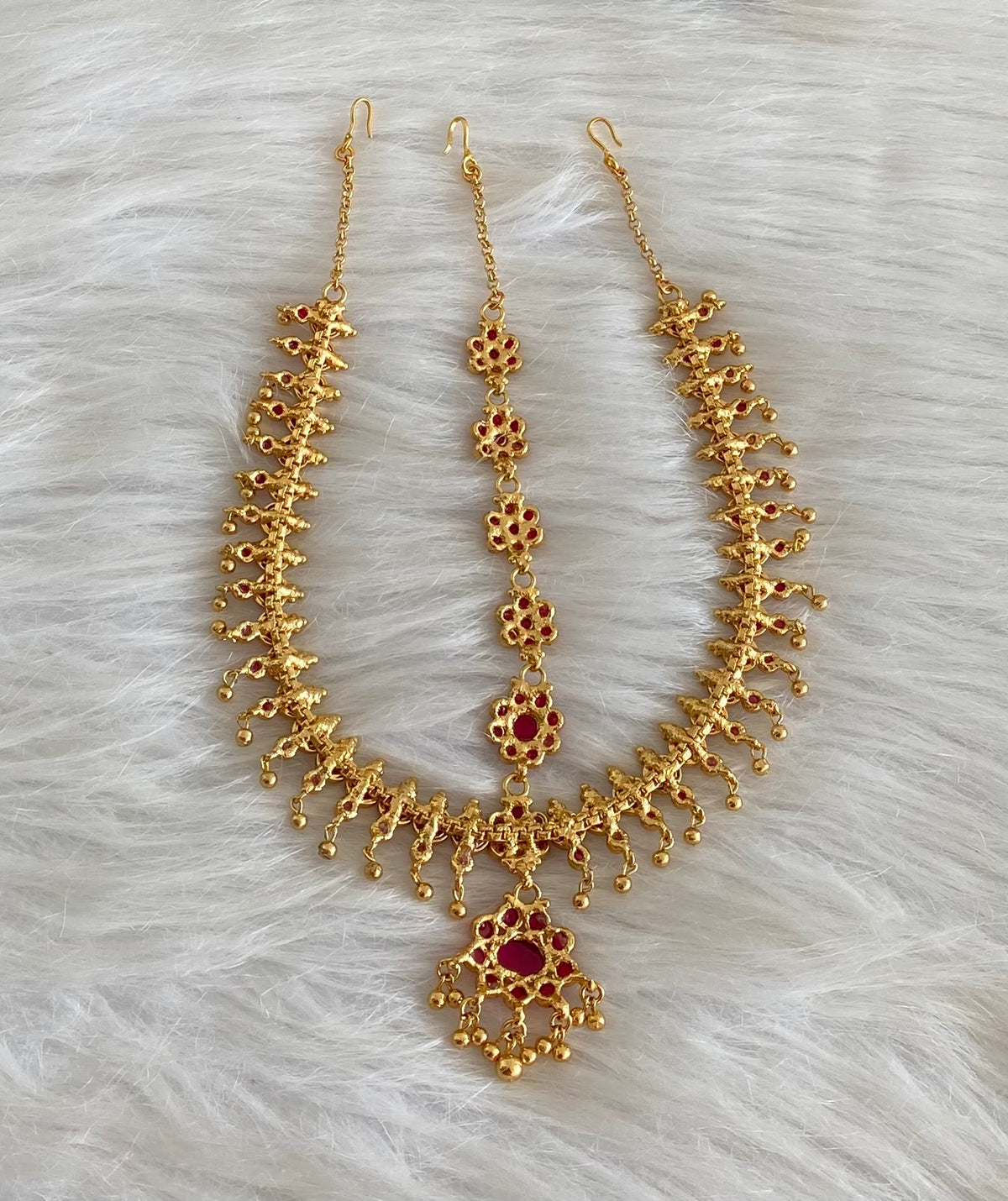 Antique gold tone Kemp Bridal Maang Tikka -dj13775