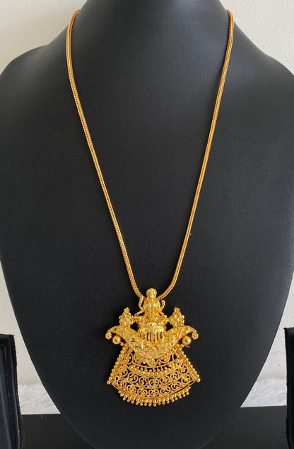 Gold tone 24 inches chain with lakshmi pendant dj-54361