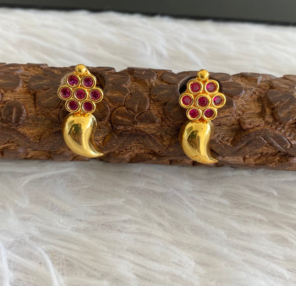 Gold look alike ad pink mango earrings dj-52767