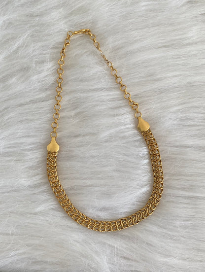 Antique gold tone chain necklace dj-54425