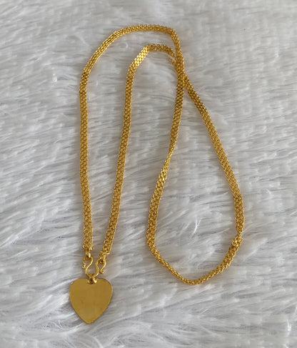 Gold tone 24 inches chain with om heart pendant dj-54381