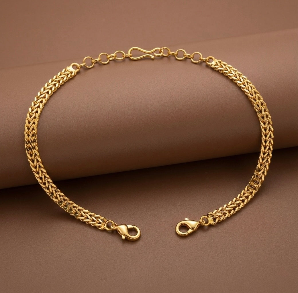 Gold tone necklace back chain dj-52242