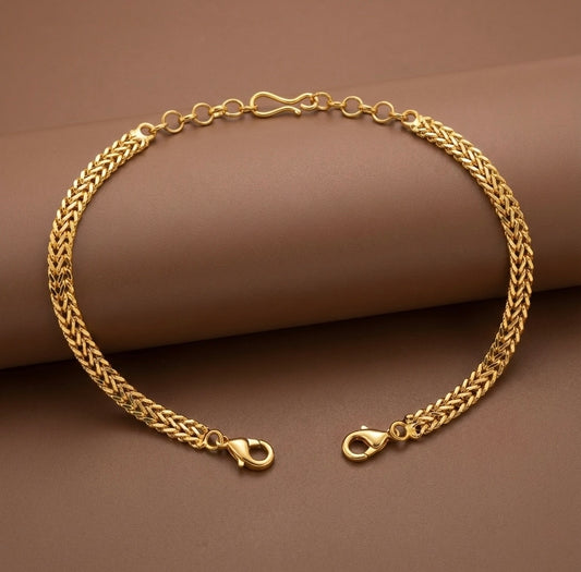 Gold tone necklace back chain dj-52242