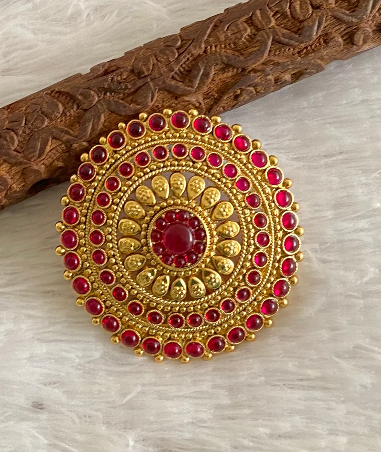Antique gold tone kemp round hair jewel(rakodi)dj-53612