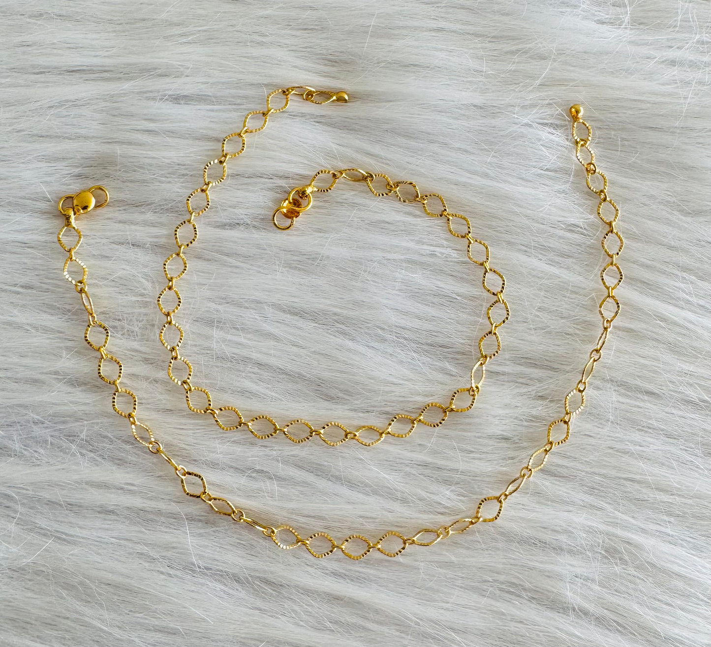 Gold tone 10.5 inches anklets dj-51296