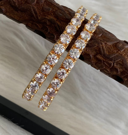 Gold tone diamond look bangles(2.10) Dj-54817