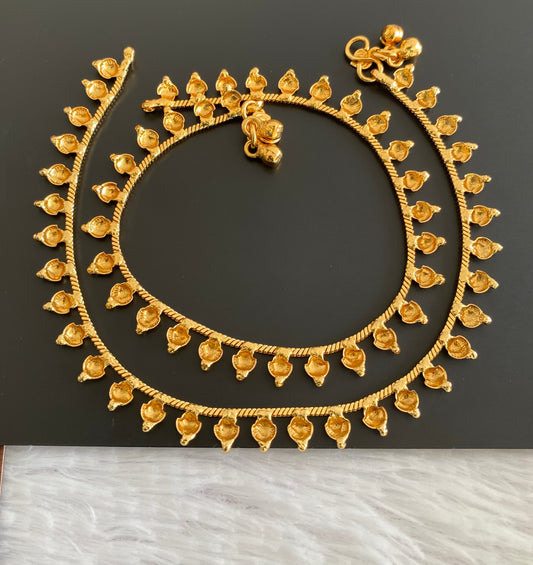 Antique gold tone anklets set dj-53199