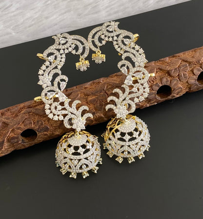 Two tone flower khanpool jhumkka dj-53578