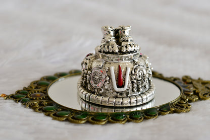 Silver tone Shri Thirumal padham dj-52328