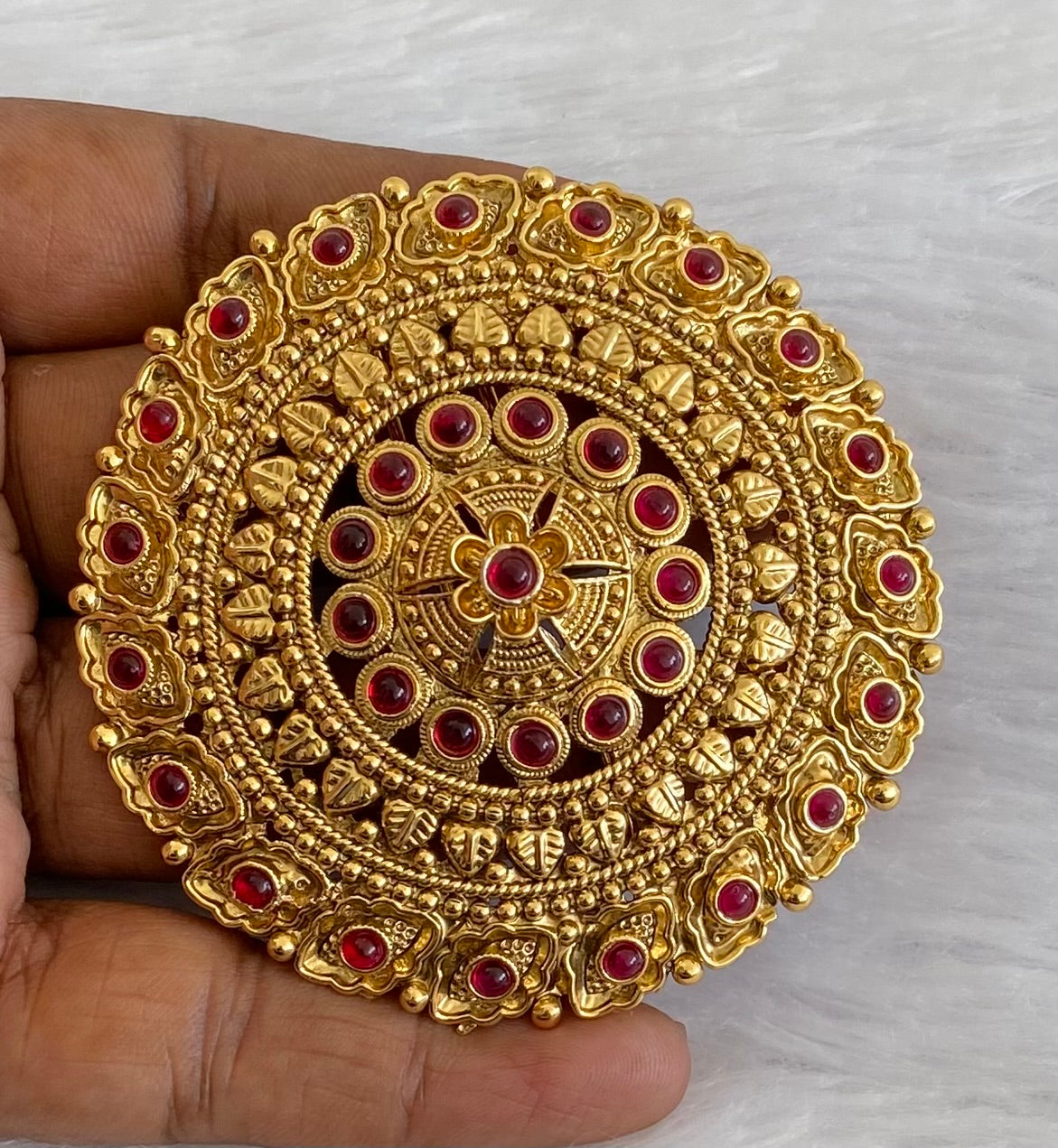 Antique gold tone kemp round hair jewel(rakodi)dj-53626