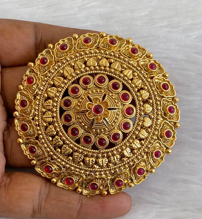 Antique gold tone kemp round hair jewel(rakodi)dj-53626