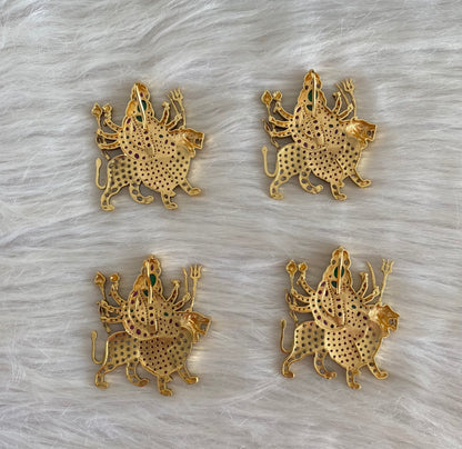 Matte finish kemp-green-white Ma Durga 4 pendants dj-54764