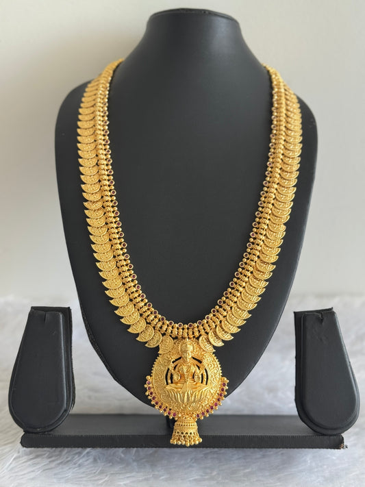 Gold look alike kerala style ad pink lakshmi mango haar dj-51643