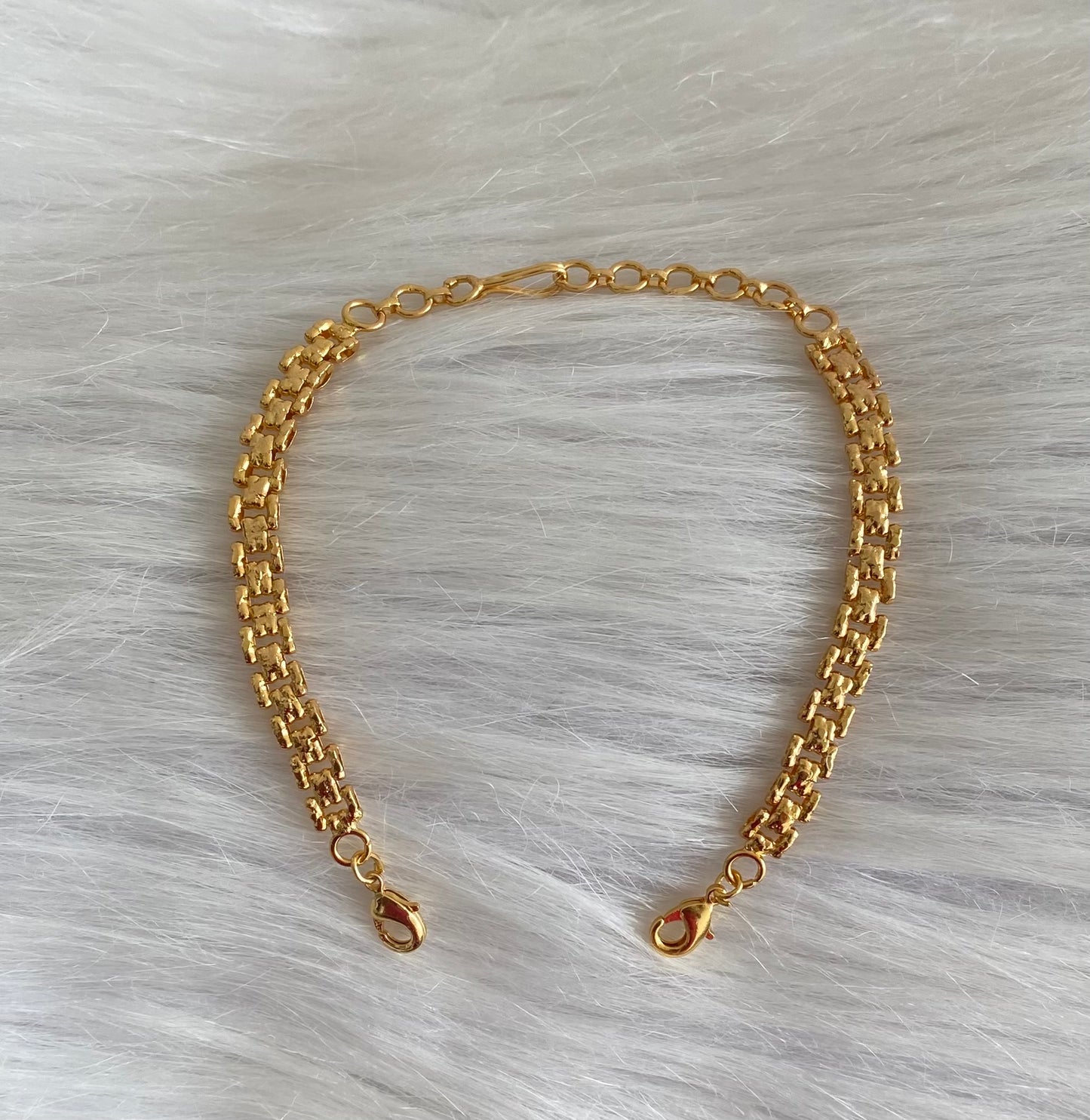 Gold tone necklace back chain dj-54273