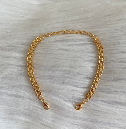 Gold tone necklace back chain dj-54273