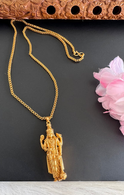 Matte finish 18 inches chain with Maha Vishnu pendant dj-51233
