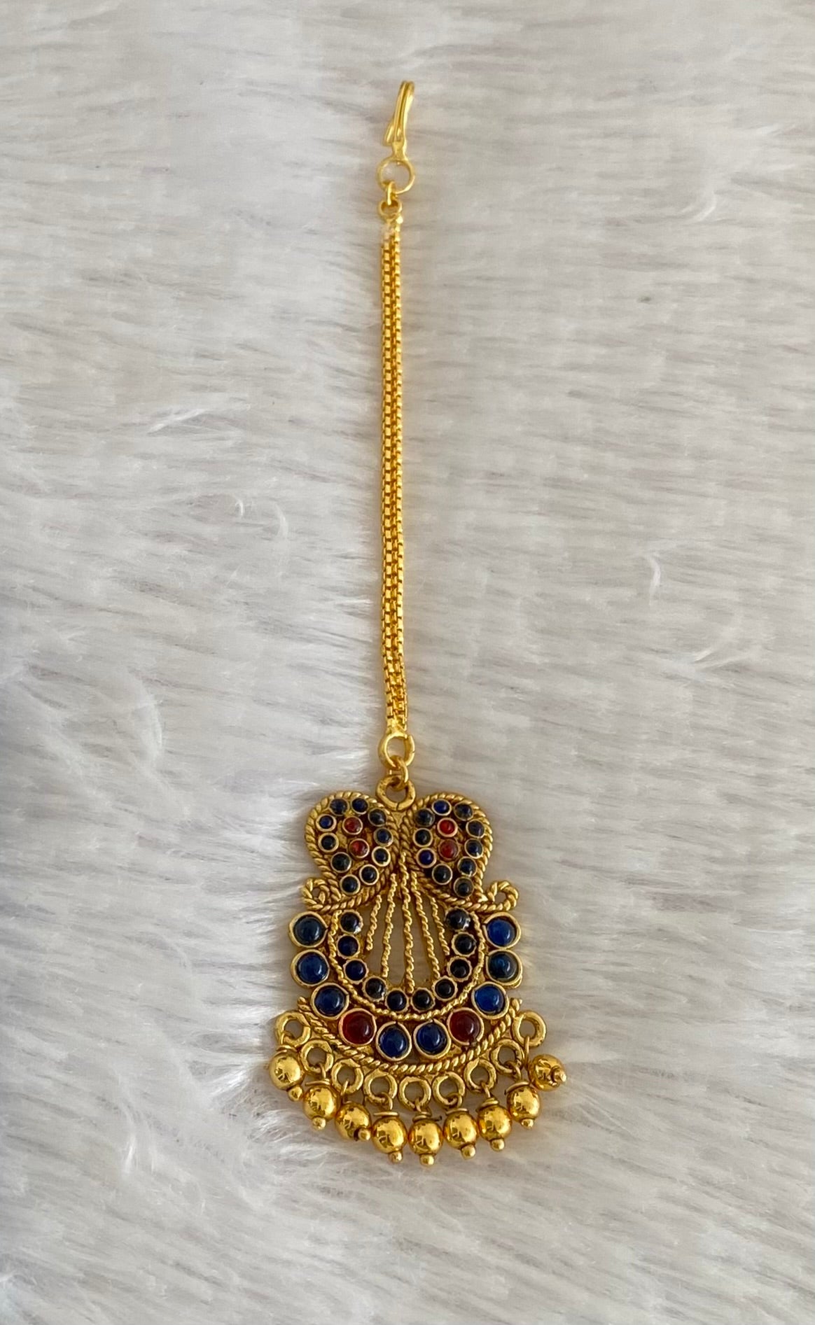 Antique blue-kemp bridal mango tikka dj-53607