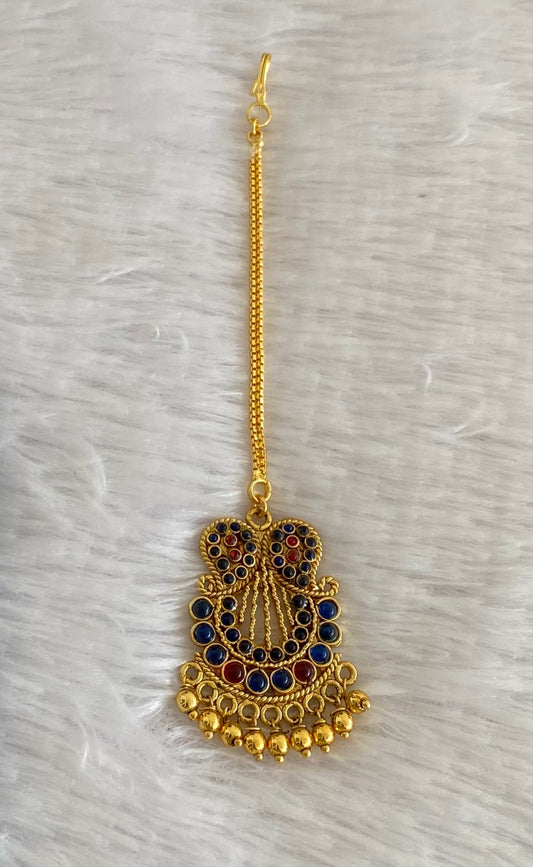 Antique blue-kemp bridal mango tikka dj-53607