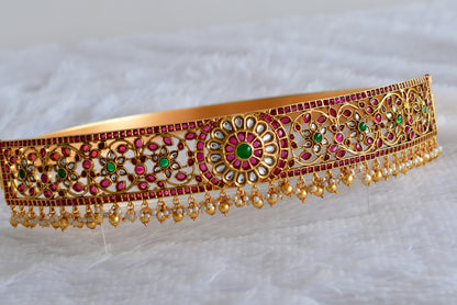 Matte cz kemp-green bridal waist belt dj-52196
