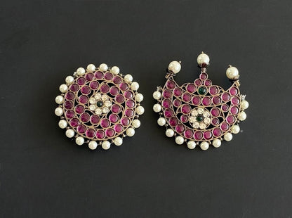 Black finish precious kemp sun-moon hair accessory DJ51023