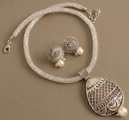 Silver Tone Necklace Set-dj07528