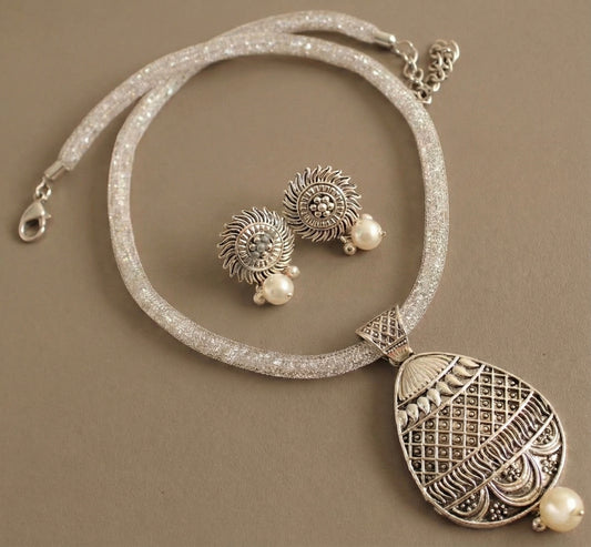 Silver Tone Necklace Set-dj07528