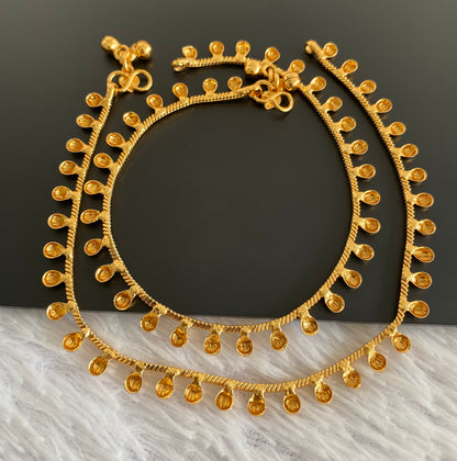 Antique gold tone anklets set dj-53195