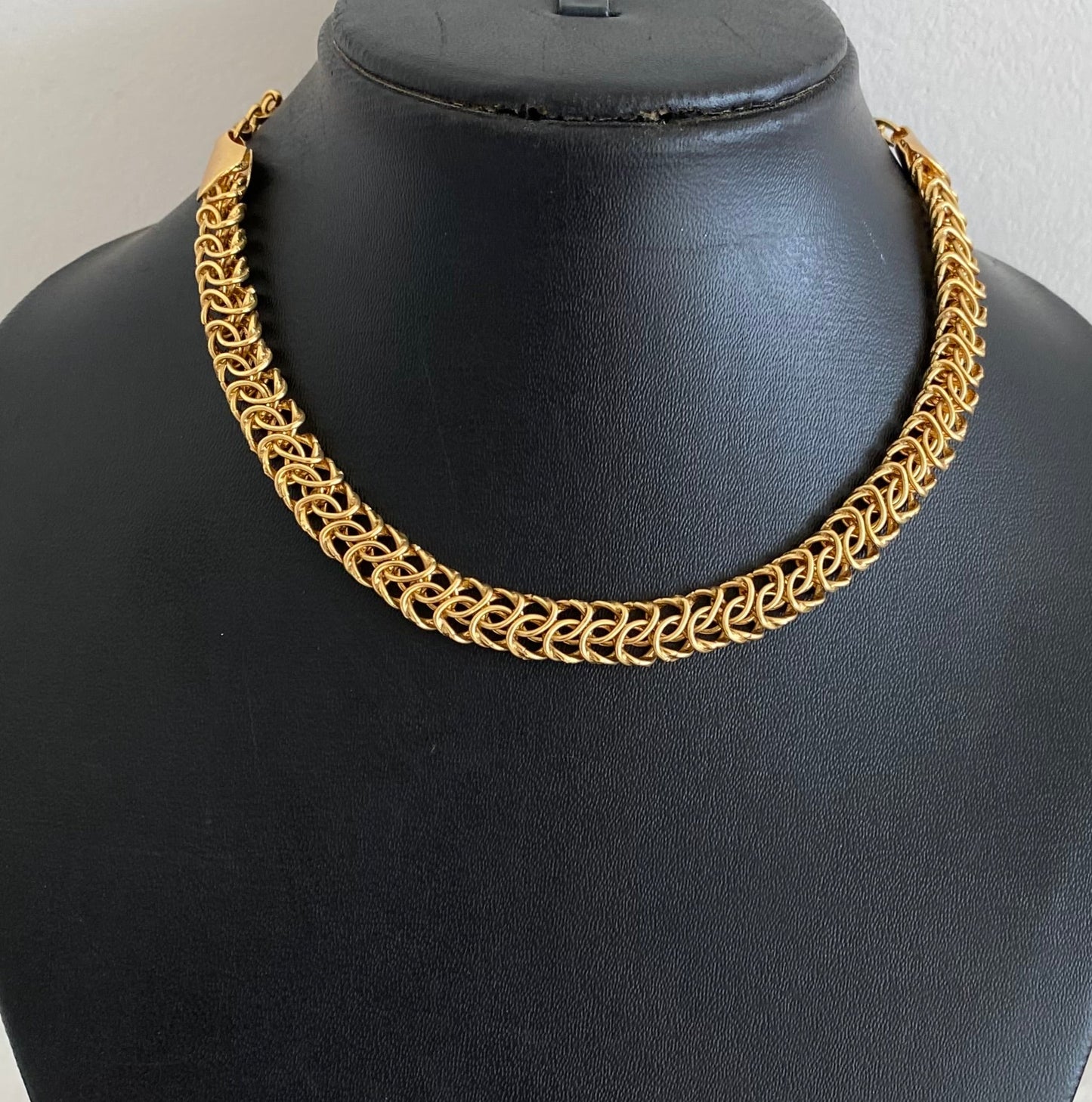Antique gold tone chain necklace dj-54425
