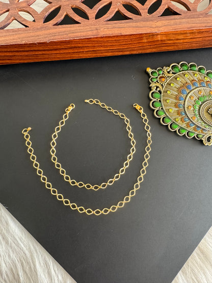 Gold tone 10.5 inches anklets dj-51296